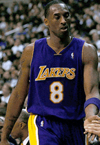 Kobe Bryant in Lakers jersey